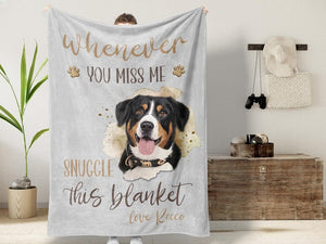 Custom Dog Memorial Blanket Using Pet Photo + Name Personalized Pet Memorial Gift Customize Dog Blankets Cat Picture Photo Blanket Mom Gift