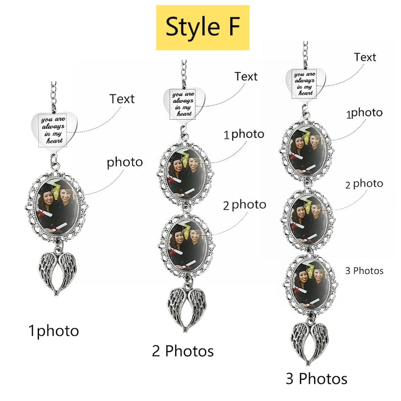 Custom Graduation Tassel Photo&Text Charm with Angel Wing,Memorial Graduation Gift For Him/Her,2026 Graduation Memorial Tassel for grad cap