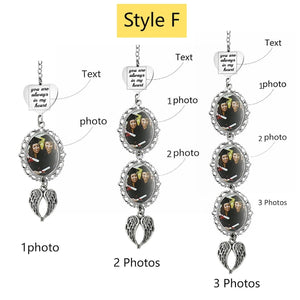 Custom Graduation Tassel Photo&Text Charm with Angel Wing,Memorial Graduation Gift For Him/Her,2026 Graduation Memorial Tassel for grad cap