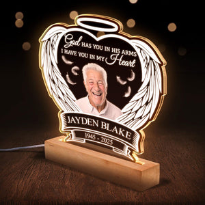 Custom Memorial LED Night Light, Personalized Photo & Name Memorial Gift, In Loving Memory Lamp, Bereavement Keepsake