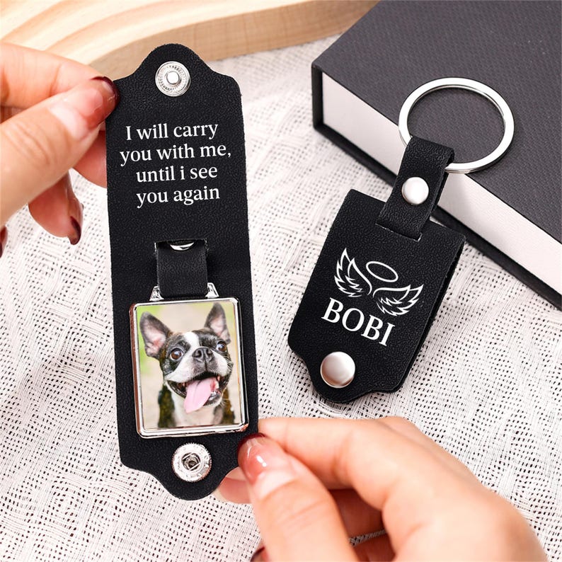 Those We Love Don't Go Away, Memorial Keychain, Unique Sympathy Gift, Custom Photo Keychain, In Loving Memory, MemorialGifts for Him