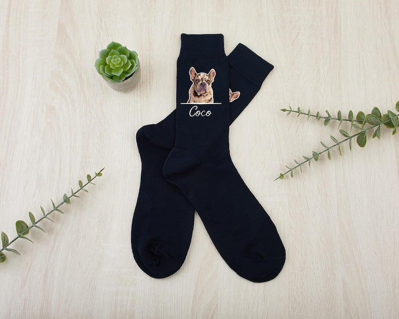Custom Pet Photo Socks, Personalized Pet Socks, Custom Dog Socks, Mothers Day Gifts, Cat/Dog Dad Gifts, Dog Face Socks, Pet Lovers Gift