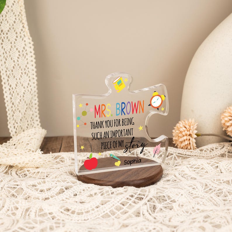 Personalized Teacher Plaque, Thank you Gifts for Teacher, Appreciation Gift for Her and Him, Teacher Appreciation Gift, End of Term Keepsake