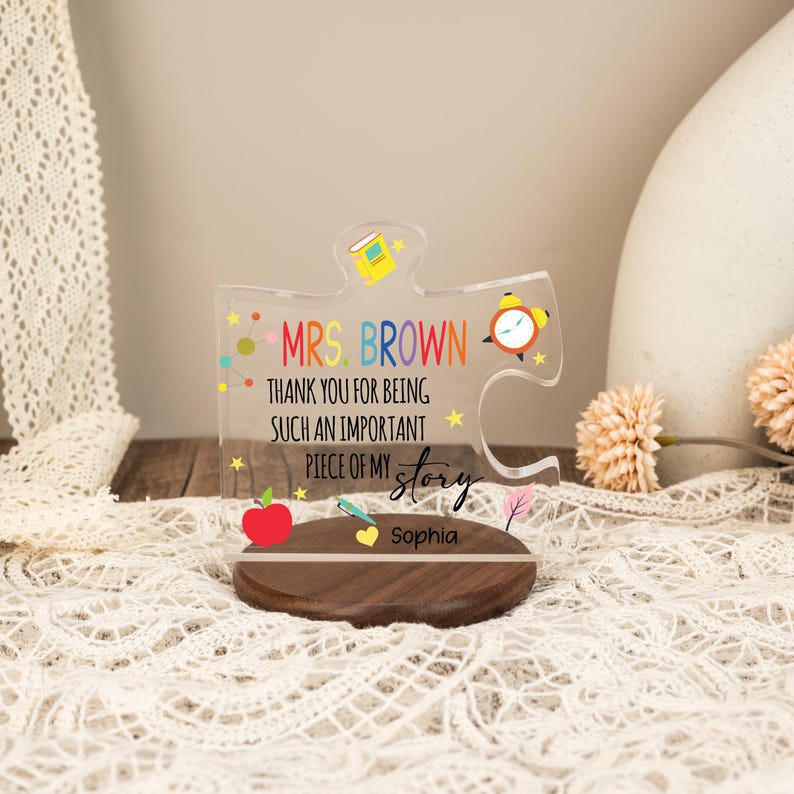 Personalized Teacher Plaque, Thank you Gifts for Teacher, Appreciation Gift for Her and Him, Teacher Appreciation Gift, End of Term Keepsake