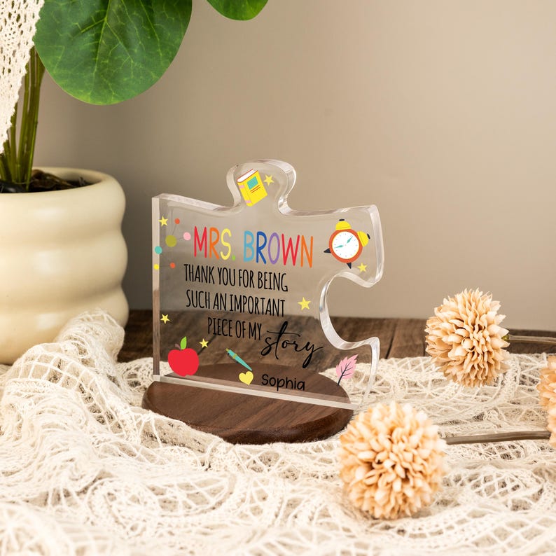 Personalized Teacher Plaque, Thank you Gifts for Teacher, Appreciation Gift for Her and Him, Teacher Appreciation Gift, End of Term Keepsake