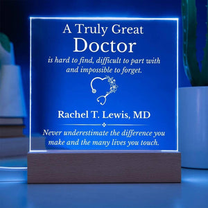 Personalized Custom Acrylic Doctor Sign, Doctor Gift, Appreciation Gift, Graduation Gift, Farewell Gift, Best Doctor Ever, Thank You Gifts