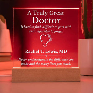 Personalized Custom Acrylic Doctor Sign, Doctor Gift, Appreciation Gift, Graduation Gift, Farewell Gift, Best Doctor Ever, Thank You Gifts