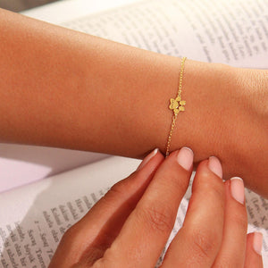 Paw Print Name Bracelet,Custom Elegant Dog Paw Bracelet,Pet Name Bracelet,Pet Lover Gift, Christmas gifts