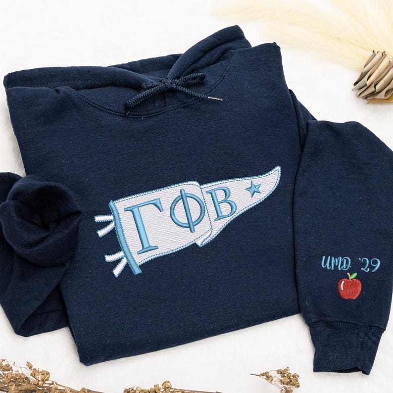Custom Sorority Hoodie with Greek Letters Pennant, Embroidered Moms Day 2025 Gift, Graduation or Greek Life Crewneck for College Events il_794xN.6747814656_f1x4.jpg
