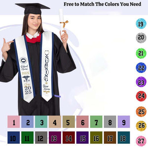 Customized Nursing Stole, Nursing Graduation Stole, RN Stole Nursing Stole Graduation 2025, Nursing Graduation, Nursing Stole Graduate 2025