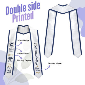 Customized Nursing Stole, Nursing Graduation Stole, RN Stole Nursing Stole Graduation 2025, Nursing Graduation, Nursing Stole Graduate 2025