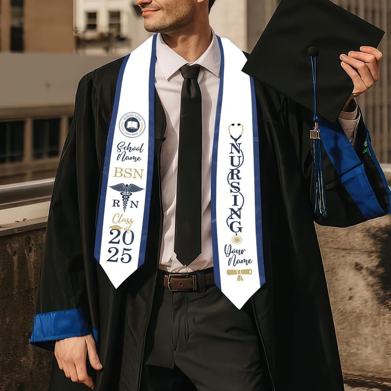 Customized Nursing Stole, Nursing Graduation Stole, RN Stole Nursing Stole Graduation 2025, Nursing Graduation, Nursing Stole Graduate 2025