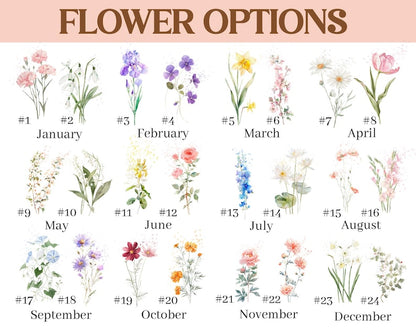 Custom Birth Month Flowers Vases, Grandma's Mom's Garden Flower Vase, Custom Mom Vases, Mother's Day Gifts, Grandma's Gift, Gifts for Mom