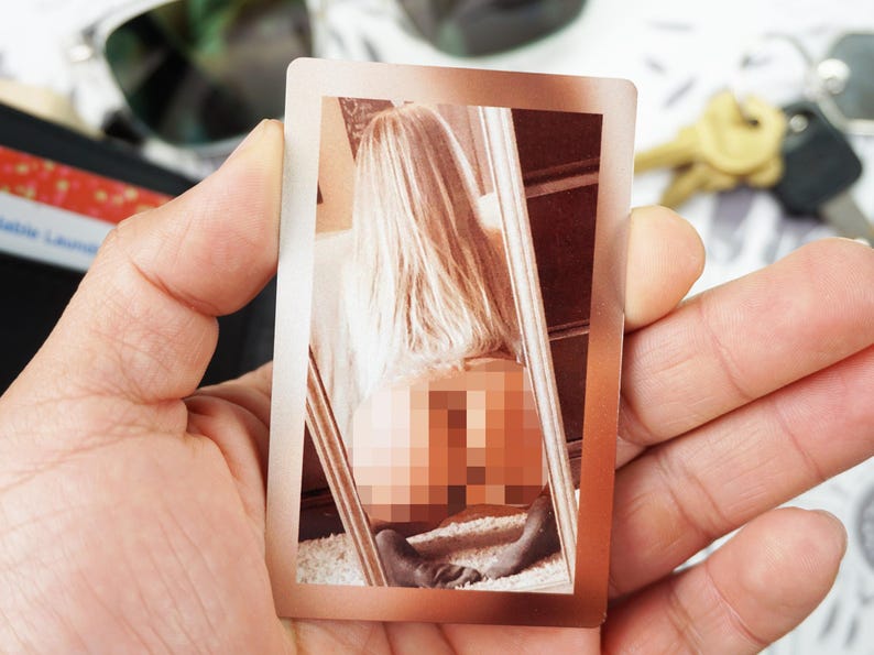 Boudoir Metal Wallet Photo, Photo And Love Note, Wallet Accessories For Men, Personalized Photo Gifts, Boyfriend Gift, Valentines Day Gift