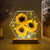 Flower resin lamp, birth flower epoxy lamp, sunflower lights shine brightly in the night, flower resin lamp, flower epoxy lamp, bedside lamp