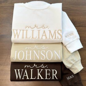 Custom Future Mrs. Embroidered Sweatshirt, Date On Sleeve, I Said Yes Sweater, Fiancee Hoodie, Gift For Bride, Personalized Engagement Gift il_794xN.6752120384_3rrx.jpg