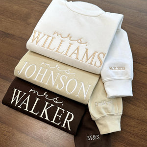Custom Future Mrs. Embroidered Sweatshirt, Date On Sleeve, I Said Yes Sweater, Fiancee Hoodie, Gift For Bride, Personalized Engagement Gift il_794xN.6752120394_9kk0.jpg