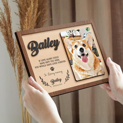 Personalized Wooden Pet Memorial Plaque A Meaningful Keepsake with Art Photo, Dog Memorial Gifts, Dog Sympathy Gift, Pet potrait Frame