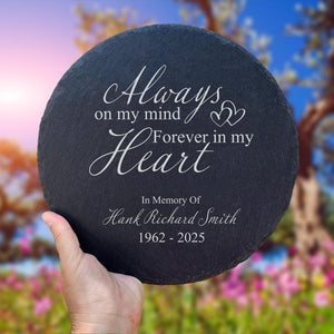 Memorial Stone Personalized Sympathy Gift Real Slate Poem Keepsake Remembrance Bereavement Plaque for Loss of Loved One In Memory Mom Dad