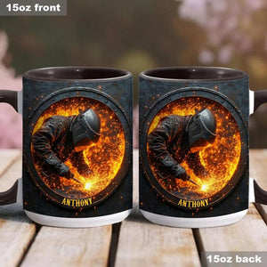 Gift For Welder Man Personalized Welder Accent Mug, Welder Gift for Welding Graduation, Super Cool Welder Mug, Custom Gifts