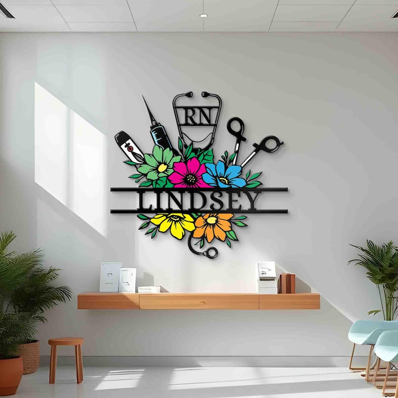 Personalised Nurse Metal Sign, Mother's Day Gifts, RN Gifts, Nurse Gifts, LPN Gifts, CNA Gifts, Custom Doctor Gift, Thanksgiving Gifts