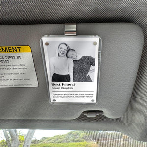 Best Friend Gift Custom Car Visor Photo Clip Thoughtful Friendship Gift for Her Personalized Keepsake Long Distance Gift for Bestie Birthday