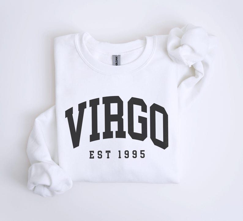 Custom Virgo Sweatshirt, est 1995, Cute Virgo Energy Gift For Virgo, Zodiac Astrology Horoscope Shirt, Unisex Crewneck Sweatshirt