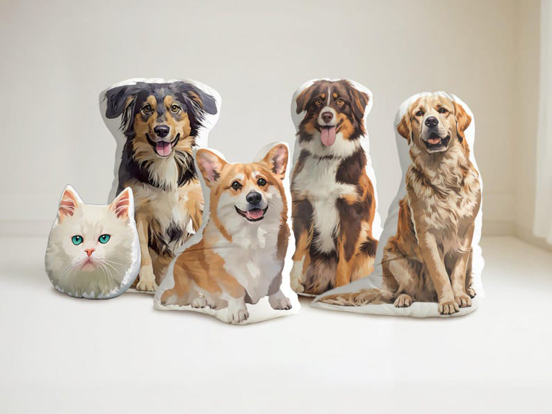 Custom Pet Pillow Using Pet Photo Custom Shaped Cat Dog Pillow New Launch Sale Personalized Shaped Pillow Custom 3D Shape Pet Pillow Gift