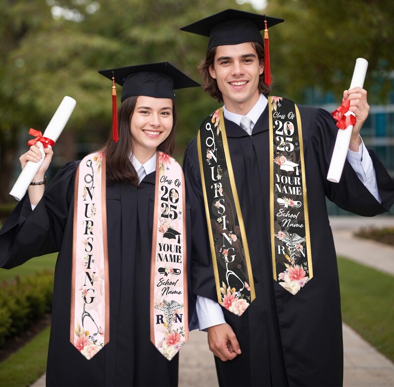 Customized Nursing Stole, Nursing Graduation Stole, RN Stole Nursing Stole Graduation 2025, Nursing Graduation, Nursing Stole Graduate 2025