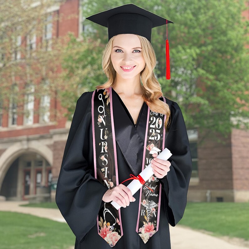 Customized Nursing Stole, Nursing Graduation Stole, RN Stole Nursing Stole Graduation 2025, Nursing Graduation, Nursing Stole Graduate 2025