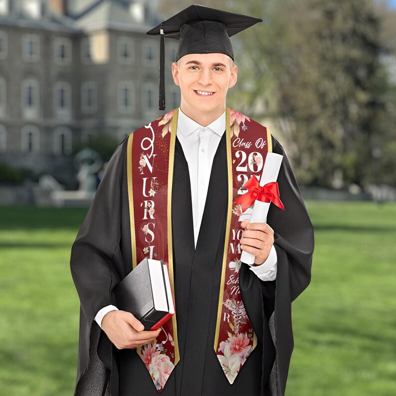 Customized Nursing Stole, Nursing Graduation Stole, RN Stole Nursing Stole Graduation 2025, Nursing Graduation, Nursing Stole Graduate 2025