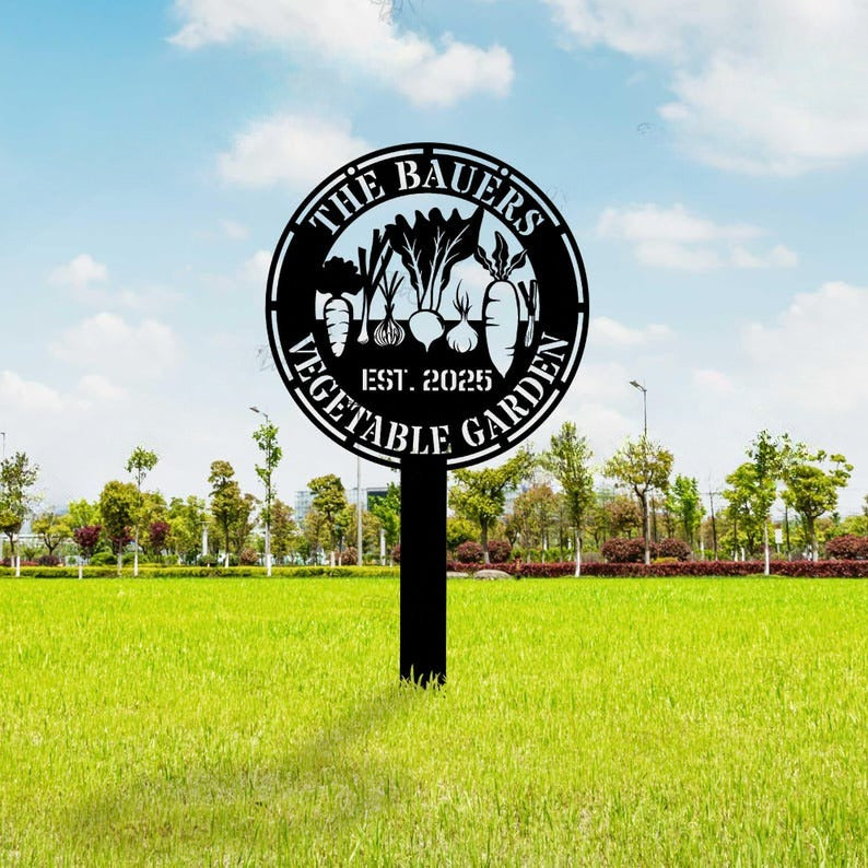 Custom Vegetable Garden Sign,Vegetable Garden Stake,Farm Garden Sign,Vegetable Metal Sign