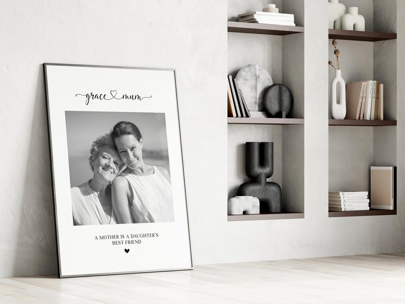 Personalised Mothers Day Gift, Photo collage. Mum Daughter gift. Photo family Print. First Mothers day ideas. Mom or Nanny Picture gifts.