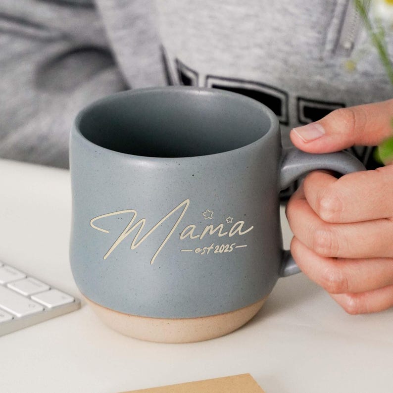 Personalized Engraved Mug,Custom Mom Mug,Mothers Day Gift For Mom,Coffee Mugs,Custom Name Mug Large Pottery Mug,Mama Mug,Gift For Grandma PD