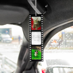 Personalised Reels Photo Car Ornament Hanging Car Polaroid Any Image Driving Test Pass Gift Idea First Car Charm Gift Photo Strip