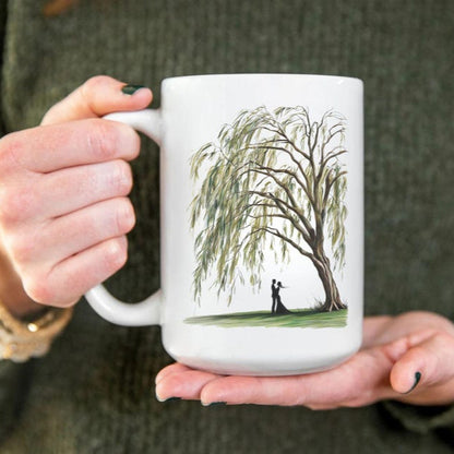 9th anniversary willow, 9th anniversary gift, anniversary mug, Willow Tree 9 Year Anniversary Personalized Mug, 9th anniversary gift for her