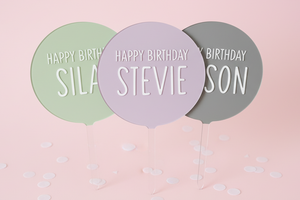 Personalized Acrylic Birthday Cake Topper