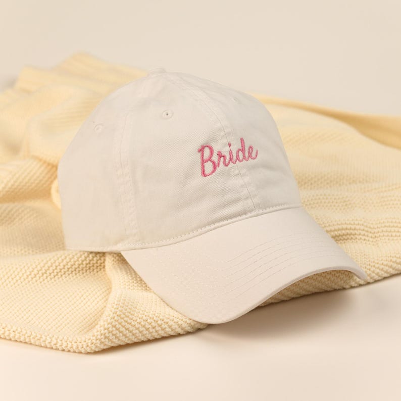 Embroidered Text Baseball Cap: Custom Wedding Party Hats