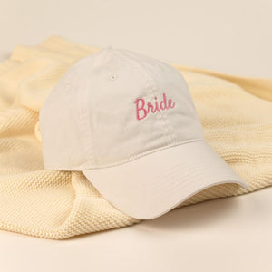 Embroidered Text Baseball Cap: Custom Wedding Party Hats