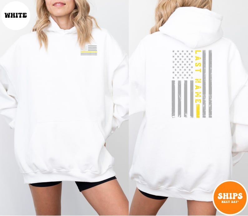 911 Dispatcher T-shirt | Thin Gold Line Flag Dispatcher Shirt | First Responder Gift | Personalized 911 Operator Shirt | Telecommunications