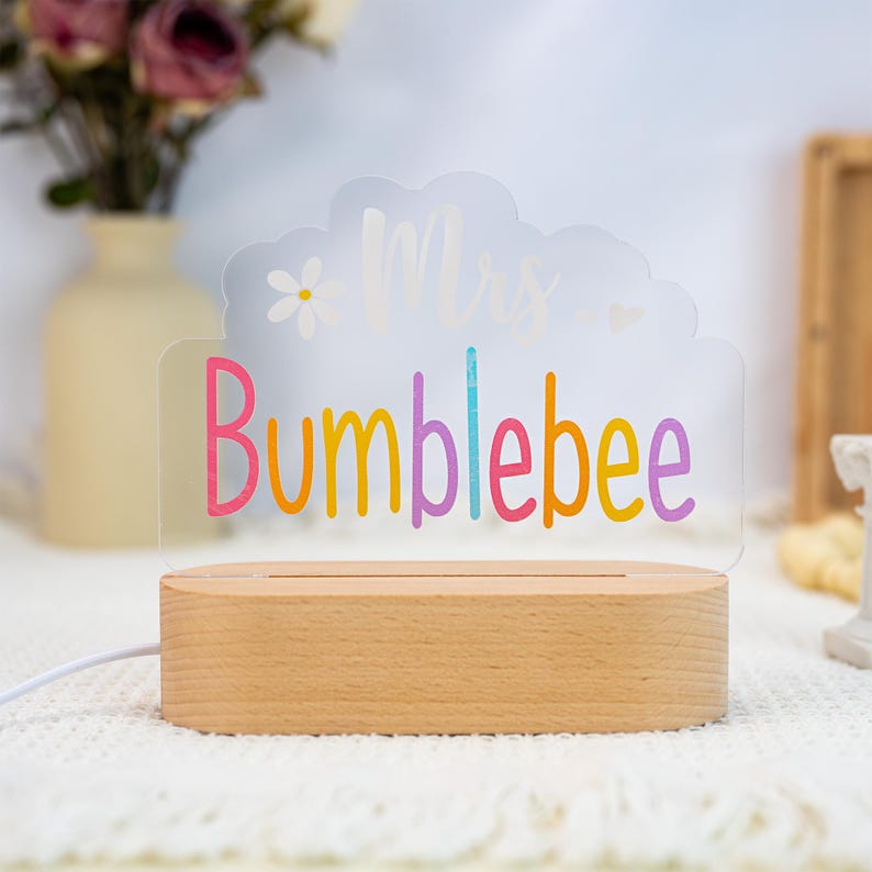 Teacher Appreciation Gift, Custom Teacher's Name Lamp, Personalized Teacher Desk Name Plate, Custom Teacher Gifts, Back to School 2025