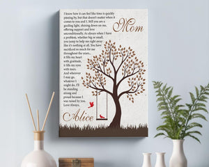 Custom Canvas For Mom, Personalized Mothers Day Gift, Gift For Mom From Daughter, Mom Gifts From Kids, Mom Print Gift