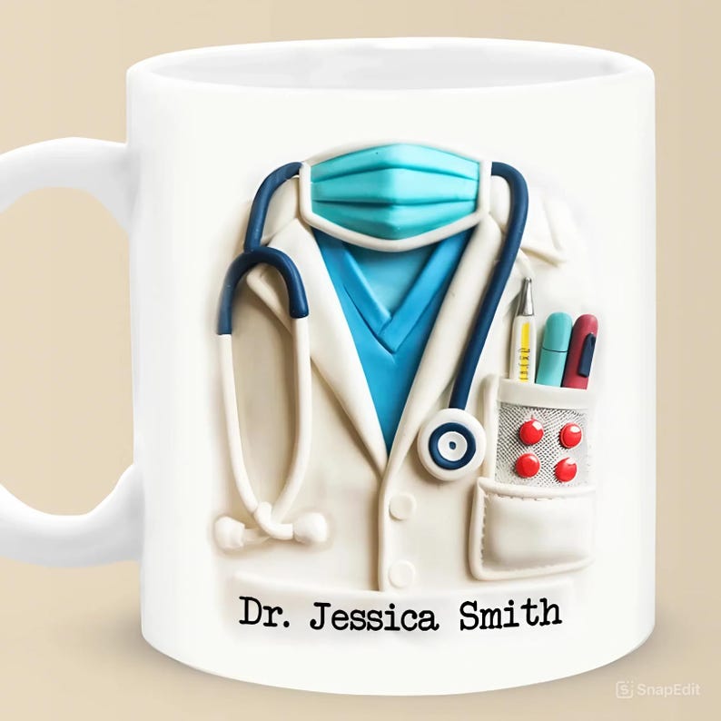 Personalized Doctor Coffee Mug, Doctor Gift, Doctor Coffee Cup, Gift For Doctor, Custom Doctor Name Mug, DR Gift Mug