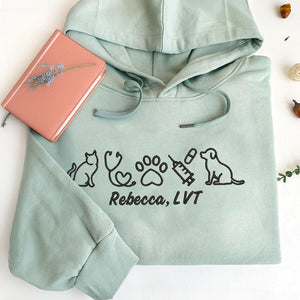 Custom Veterinary Technician Sweatshirt, Embroidered LVT Shirt, Graduation Registered Nurse Shirt, Future Veterinarian Gift il_794xN.6775996390_g4jq.jpg