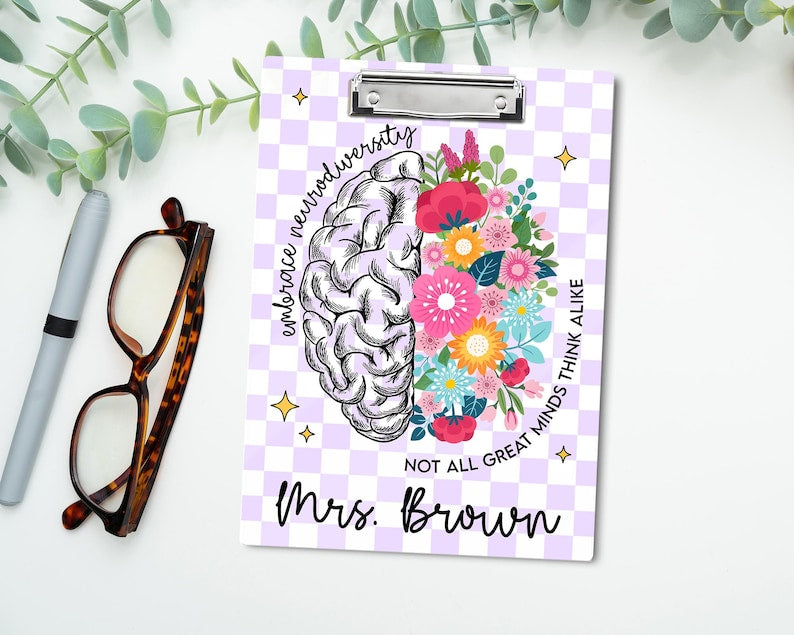 Personalized SPED Teacher Gifts, Special Education Clipboard, Special Ed Teacher Gift, Embrace Neurodiversity, School Counselor Gift
