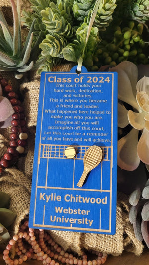 Tennis Senior Night Gift + Banquet Bouquet Tag + Homecoming Event + Christmas Ornament + Coach Mom Goodie Bag Present + Keepsake
