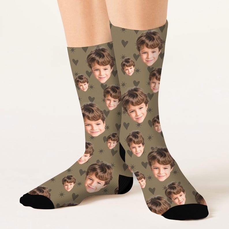 Custom Baby Face Socks, Many Faces Custom Parent Gift, Cute Baby Picture on Socks, Customized Christmas Gift for Parents, Cute Baby Gift