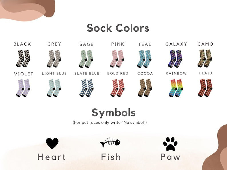 Custom Pet Photo Socks Personalized Pet Socks Custom Dog Socks Custom Cat Socks Fathers Day Gifts Cat Dad Gift Dog Dad Gifts Dog Face Sock