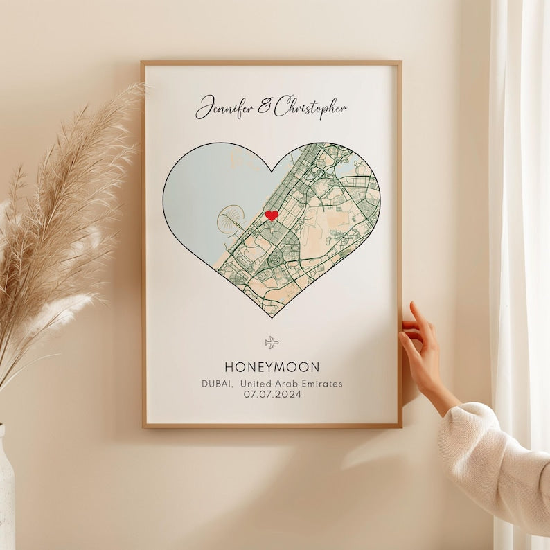 Engagement Print, Engagement Gift, Gift For Engaged Couple, Personalised Engagement Gift, Engagement Map Print Gift, Personalised Map Print
