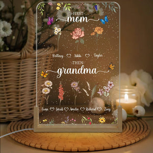Personalized Gifts for Mom, Custom Grandma's Garden, Birth Month Flower Night Light, Mother's Day Gift Grandma Gifts, Mom Birthday Gifts